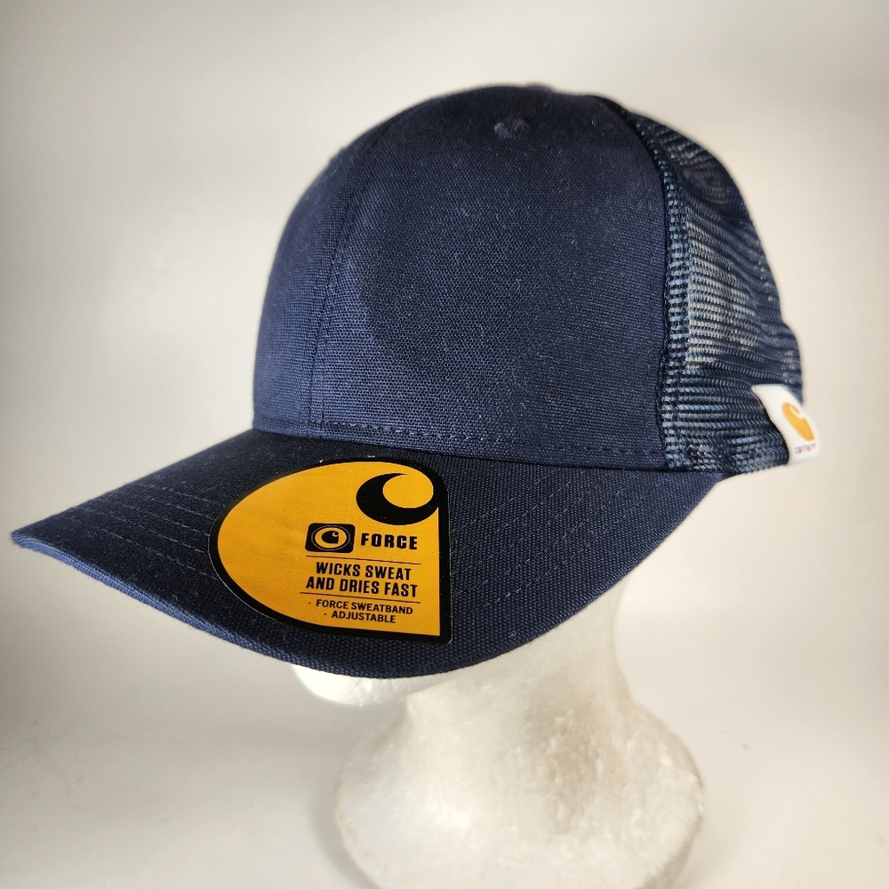 Carhartt Cap Snap Back Force Trucker Mesh Blue NEW - Picture 2 of 11